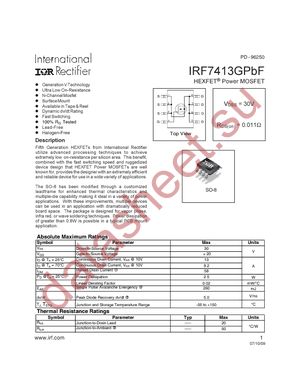 IRF7413GTRPBF datasheet  
